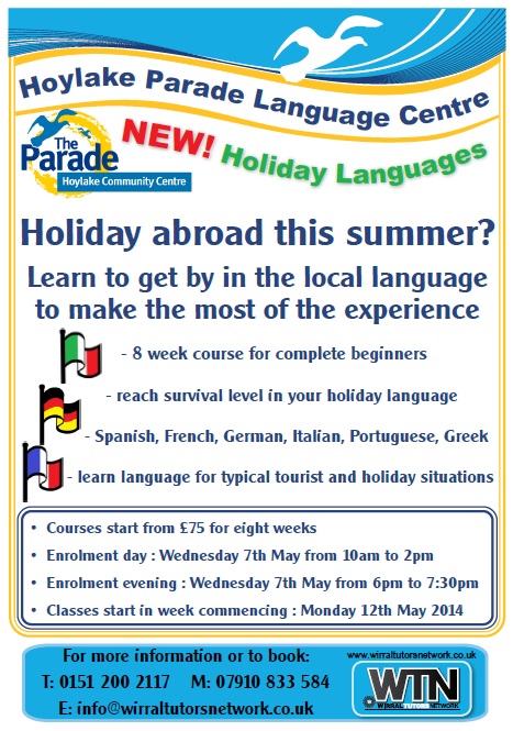 Hoylake Parade Language Centre Holiday Language courses